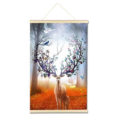 China Canvas Paintings Deer 3d Diamond Painting Easy Famous Wall Painting for sale