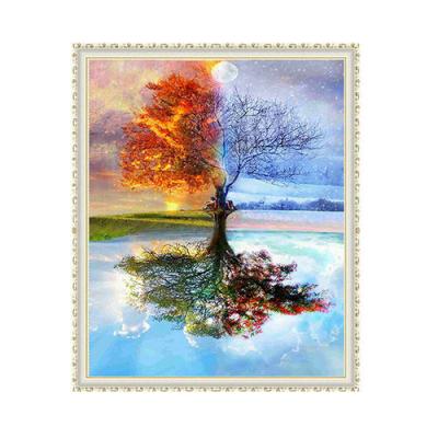 China Large Diamond Tree Full Square Drill Diamond Painting Abstract Diy Easy Painting for sale