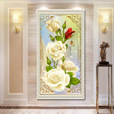 China Easy White Peony Flower Paintings Diamond Painting DIY Crystal Diamond Painting for sale