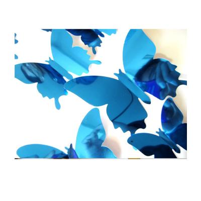 China High Quality Easy Butterfly Mirror Sticker Mirror Art 3d Wall Kids Decorative PVC Wall Sticker for sale