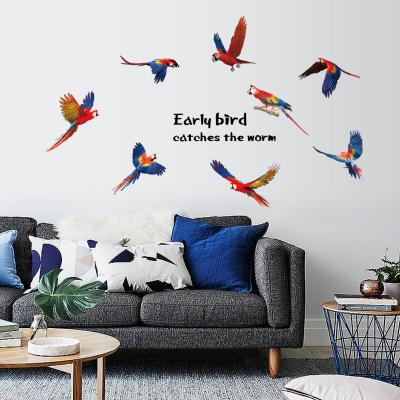 China Easy Flying Parrot Kitchen Wall Sticker 3d Home Decor Wall Stickers for sale