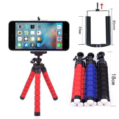 China Lazy Adjustable Flexible Sponge Stick YouTube Selfie Smartphone Holder Phone Tripod Octopus For Sale for sale