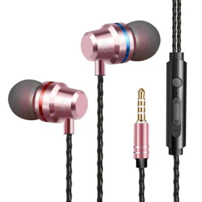 China Universal 4D Stereo 3.5mm Stereo Sound In Ear Earphones Headset In-Ear Cable Earphone Black for sale