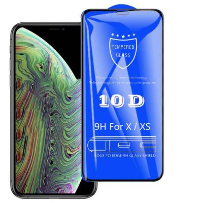 China 10d Screen Protector Explosion Proof Explosion Proof Tempered Glass For Iphone 8 Plus Xr Xs Max Glue 9h Full Screen Protector Protective Film for sale