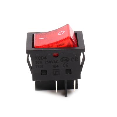 China KCD4 Large 30A DPST Current Rocker Switch ON-OFF 30A 250VAC 1E4 DPST Rocker Switch for sale