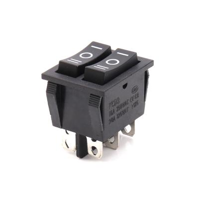 China Double Action ForceActuating Force 1.3+0.5N Rocker Switch 15a 250v t125 Rocker Switch 4 Pin Button for sale