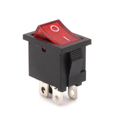 China KCD1 On-Off Illuminated Timer Dpdt 4 Pin Rocker Switch Light Rocker Switch 250vac 16a for sale