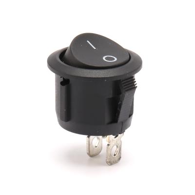 China KCD1 On-Off Factory Price Round Rocker Switch 250VAC Black ON-OFF Switch for sale