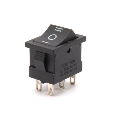 China Kcd1 21*15 Dpdt On Off Rocker Switch On Off Kcd1 Dpdt 6 Pin 6A 250V Rocker Switch for sale