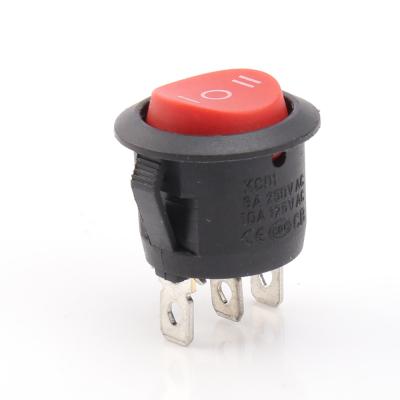 China Electrical Equipment 10A 250VAC T85 Hot Sale 3pins KCD1 Round Rocker Switch for sale