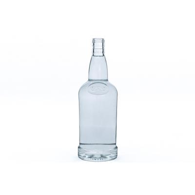 China Beverage 750ml 600ml Glass Vodka Bottle With Cork Small Vodka Bottle Glass Flint Material Liquor Bottles for sale