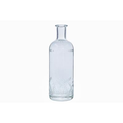 China Rectangular Beverage 200ml Glass Vodka Bottle With Lid Made In China for sale