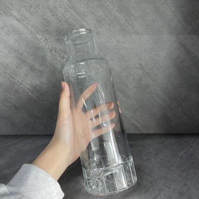 China Beverage Triangle Vodka Bottle Screen Print Liquor Bottles Glass Bottle With Cork for sale