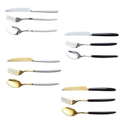 China Stainless Steel Restaurant Knife Western Spoon Fork Spoon Steak Tableware Ceramic Viable Western Spoon Fork Spoon Set for sale