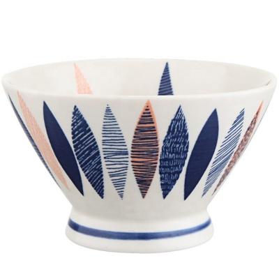 China Viable Creative Japanese Style Tableware Soup Bowl Ramen Rolls Factory Ceramic Porcelain High Foot Bowl for sale