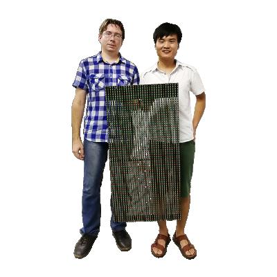 China Transparent Glass Building Mesh Led Display For Outdoor Building Mesh Led Curtain Strips Led Screen p15 p25 for sale