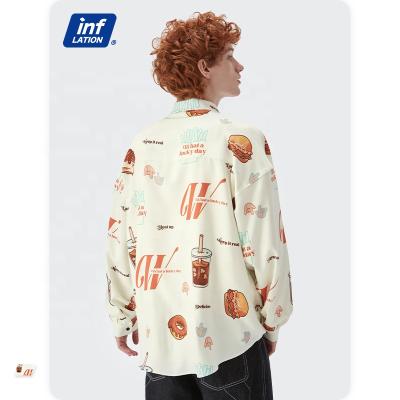 China Best Selling Turn-Down Collar Anti-Shrink Printing Shirt American Style Men's Long Sleeve Casual Shirt for sale