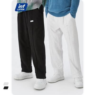 China Wholesale QUICK DRY French Terry Black Sweatpants Men Straight Casual Sportswear Custom Male Pants for sale