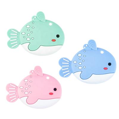 China New YXT-BT-44 Baby Teether Toy BPA Free Food Grade Fish Shape Silicone Chewable Cute Baby Amazon Teethers for sale