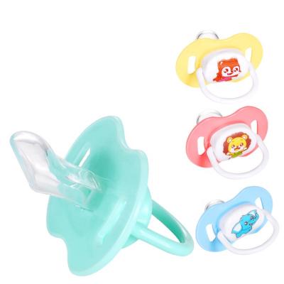 China BPA Free Wholesale Cheap Price YX-BP-03 Customs Officers Training Eating Round Capacity Food Grade Silicone Baby Flat Pacifier for sale