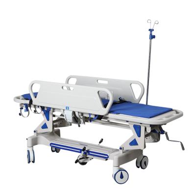 China Hosptial YXD-01 China Manufacturer Elevating Flatwagon Series Hospital Patient Emergency Transport Hydraulic Stretcher Trolley For Sale for sale