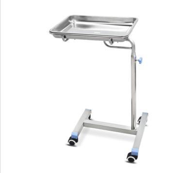 China Hospital/Clinic/Operation High Quality Stainless Steel Plate Medical Lifting Square Bracket Beauty Salon YXG-02 Tray Cart Hospital Tray Trolley for sale