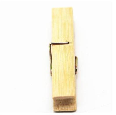 China 20pcs/bag sock hanger eco-friendly bamboo material bamboo clothpin peg natural bamboo cloth clip peg for sale