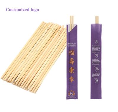 China Wholesale Disposable Customizing Paper Case Two Sticks Bamboo Chopsticks Together for sale