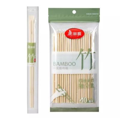 China Custom Printed Tesoga Disposable Sushi Set Chopsticks Bamboo Twins Round Chopsticks With Logo for sale