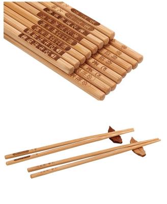 China Sustainable Natural Healthy Embossing / Debossing Bamboo Chopsticks for sale