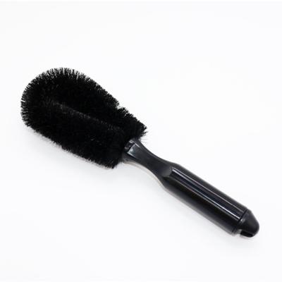 China Auto Tire Cleaning Scrubber Brush With Round Head And Straight Handle Brush for sale