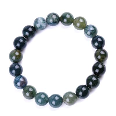 China AiQi CLASSIC 6 8 10mm water grass agate bracelet female popular agate in Europe and America natural stone bracelet 2022 for sale