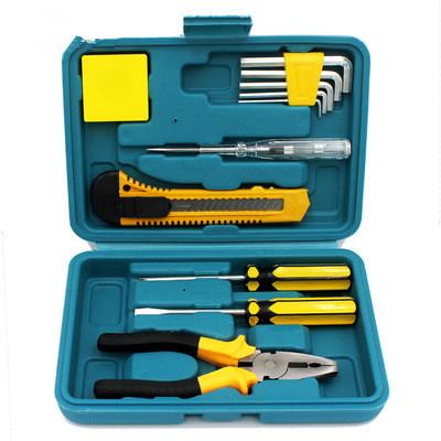 China Carbon Steel Gift Hardware Tool Kit Small 12 Piece Set Household Combination Electrician Toolbox for sale