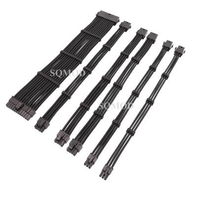 China The CPU 8pin PCIE 8 of the PSU. Home Appliance 30cm 18awg ATX 6 24pin 2pin Sheathed Extension Wiring Kit for sale