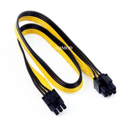 China Graphics card pcie extension cable 6pin male to 18awg male 500mm for sale