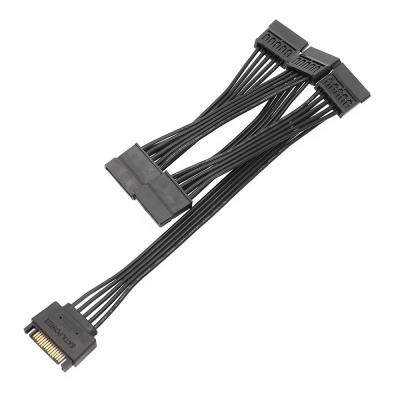 China SATA Hard Disk 15Pin M 1 To 5 Sata Power Splitter Cable Cord For DIY PC Split 15 Pin Power Adapter 60CM for sale