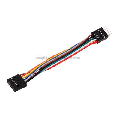 China For Lenovo motherboard 11 pin female to 9pin USB header male connector extension splitter cable for sale