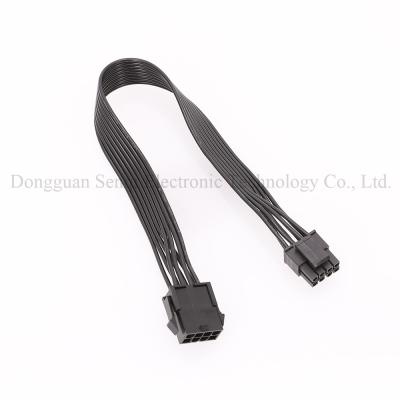 China Flat 8 Pin to 8 Pin Male to Female PSU Power Extension Adapter Cable 30cm Power expansion mainboard for sale