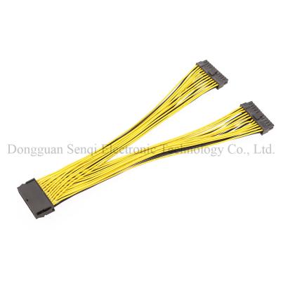 China SATA Hard Drive ATX Motherboard 24 Pin Female To Dual 24 (20+4) Y Pin Splitter Extension Cable for sale