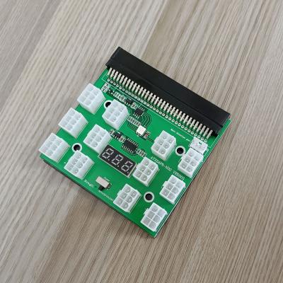 China 6 Pin X12 PCI-e Port Breakout Board For Server Power Supply 9 x 9.2 cm for sale