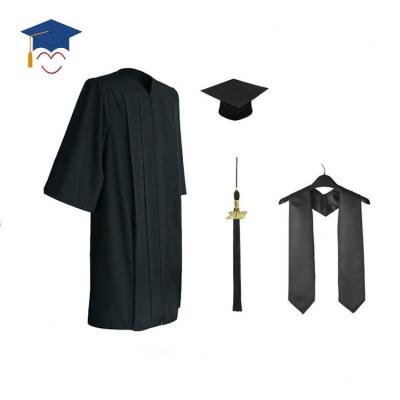 China Adult Graduation Matte Black Gown Cap Set from School Hotsell for sale