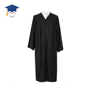 China Hot Sale Matte Black School Graduation Gown for sale