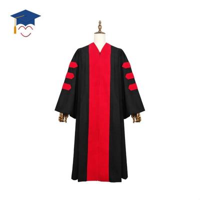 China Hot Sale School College Academic USA PHD Graduation Gown Doctoral Long Gown for sale