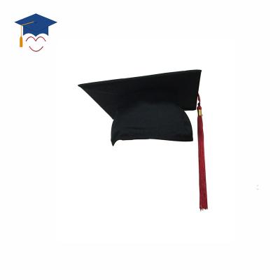 China Wholesale Black School High School Graduation Hat With Tassel for sale