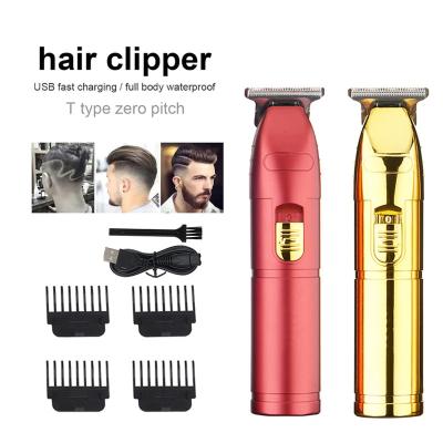 China 2021 Best Car Sell Professional Cordless Hair Trimmer Barber Salons Hair Cutting USB T Blade Rechargeable Cordless Hair Clippers For Men for sale