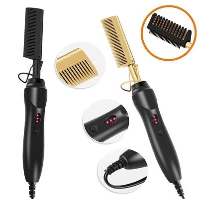 China Hot Sale Disposable Hair Flat Iron Straightening Brush Professional Hair Curler Comb Dry Hair Straightener Electric Portable Wet Brush for sale