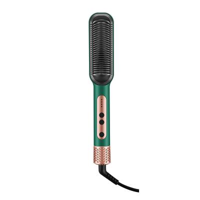 China LED One Step Hot Air Pick Comb Hair Straightener Rechargeable Nondisposable Electric Hair Dryer Professional Salon Brush for sale