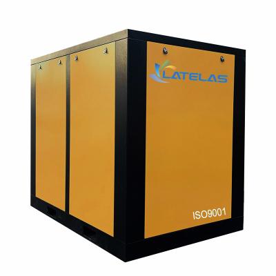 China 3 phase 55kw 75hp Chinese supplier lubricated screw air compressor installation pipe for sale