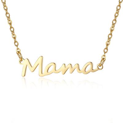 China TRENDY MOM Letter Pendant Alloy Necklace Mum's Nameplate Clavicle Choker Jewelry Mother's Day Gifts For Women for sale