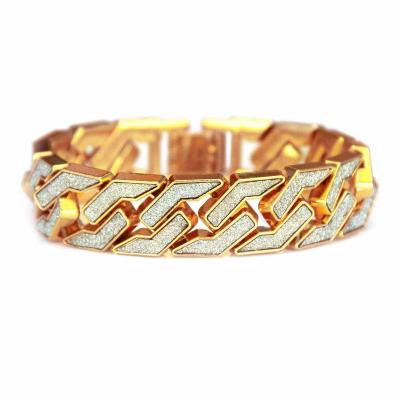 China Other Fashion Hiphop Glitter Bangle Bracelet Pop Geometric Male Bracelet for sale